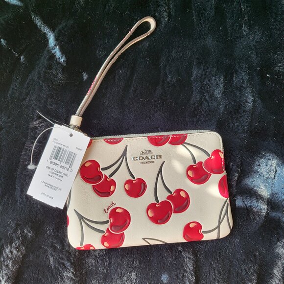 Coach Corner Zip with Cherry Print - Picture 1 of 1